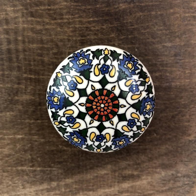 214313 puxador indiano ceramica gavetas floral flores arabesco decor decoracao indiana india decorativo artesintonia 1