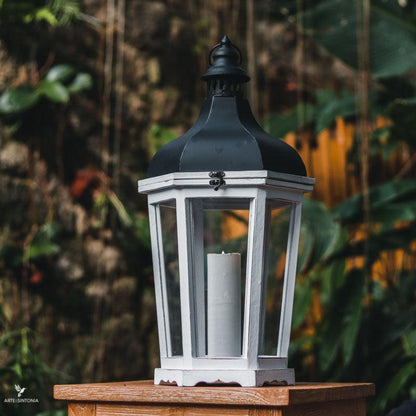 lanterna decorativa porta velas candle madeira metal vidro luminaria home decor handmade artesanal china artesintonia 2