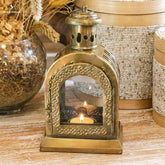 luminaria lanterna porta velas lighting iluminação indiana india decoracao casa home decor ambientes vidro glass metal brown marrom objetos decorativos artesintonia 2