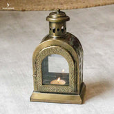 luminaria lanterna porta velas lighting iluminação indiana india decoracao casa home decor ambientes vidro glass metal brown marrom objetos decorativos artesintonia 3