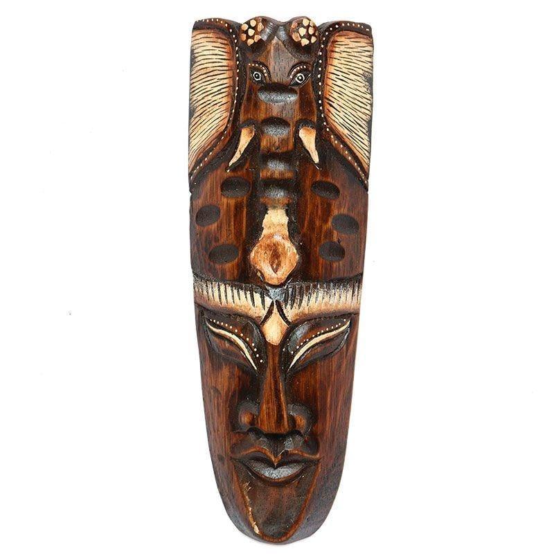 mascara carranca elefante madeira entalhada artesanato bali indonesia artesintonia 1