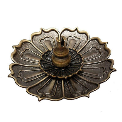 Incensário Flor de Lótus Bronze