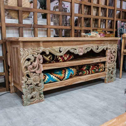 aparador buffet organizador madeira demolição decorativo móvel bali indonésia decorative sideboard wood loja artesintonia comprar