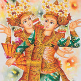 pintura tela danca balinesa bali indonesia decor decorativa artesintonia 2