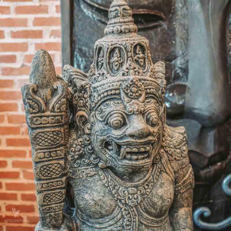 estatua escultura jardim zen garden decor decoração decoration barong deus god hindu cimento