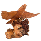 escultura decorativa realista aguia tronco entalhado madeira suar decor zen bali indonesia artesintonia 1