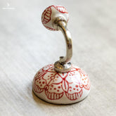 cabideiros paredes ceramica versateis suportes ambientes decorativos funcional decoracao artesanatos indiano decorativo flowers florais vermelho azul branco red blue white minimalista minimalist artesintonia  3 