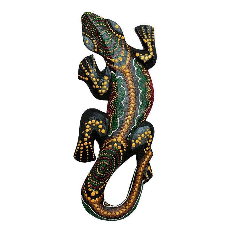 lagarto gecko bali colorido madeira indonesia decoracao artesintonia 1