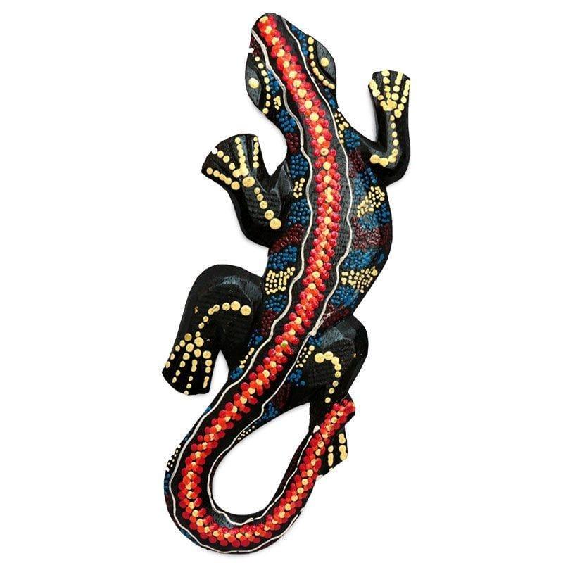 lagarto gecko bali colorido madeira indonesia decoracao artesintonia 2