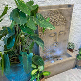 fonte buda decoracao fibrocimento marmorite po pedra decoration garden jardim agua water fountain buddha paredao grande cascata artesintonia living fengshui 7
