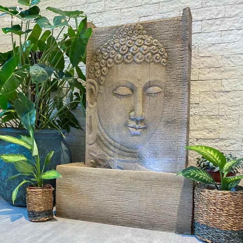 fonte buda decoracao fibrocimento marmorite po pedra decoration garden jardim agua water fountain buddha paredao grande cascata artesintonia living fengshui 9