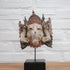deus mitologia hindu ganesh escultura entalhada madeira colorida color bali indonésia cabeça wood carved head loja artesintonia