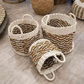 cestos cesto cestaria branco white sea grass erva marinha organize organizador decor decorativo decoração arte bali balinesa