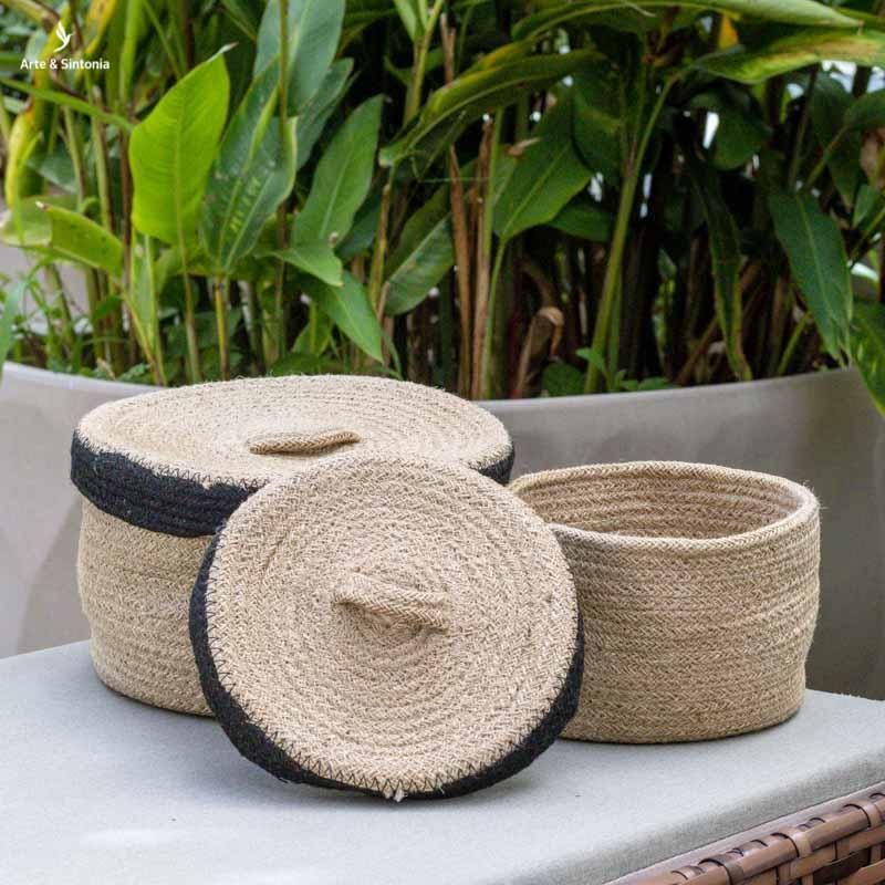 cestaria cesta cesto fibra natural juta tramada decoracao indiana casa home decor objetos versatilidade decorativos boho artesanatos artesintonia 5