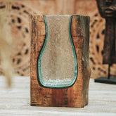 vaso terrario indonesia balinesa artesanato decoracoes artesintonia madeira teca vidro soprado decor home decoration balinese