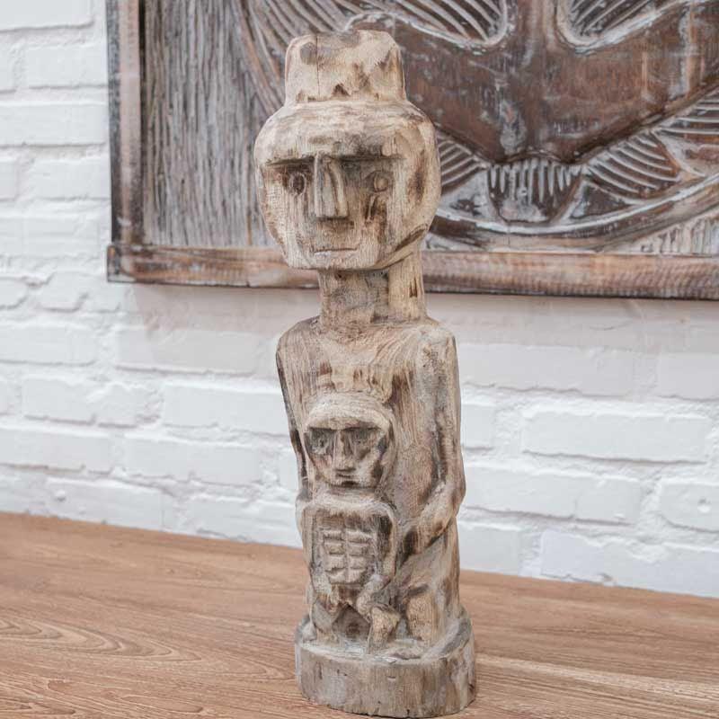 escultura madeira pátina entalhada primitivo timor ancestral balinesa indonésia artesanato decor wood carving balinese artesintonia loja online