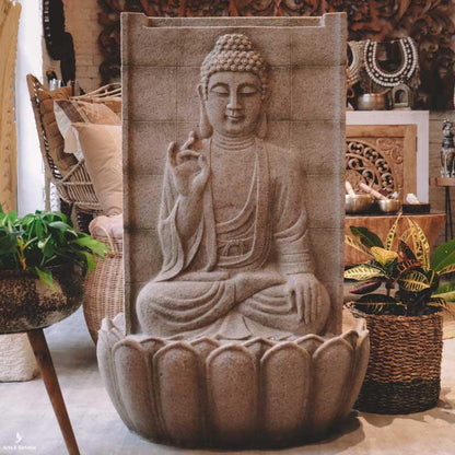 fonte decorativa painel po de pedra resina buda artes budistas feng shui budismo home decor buddha china buddhism artesintonia 2