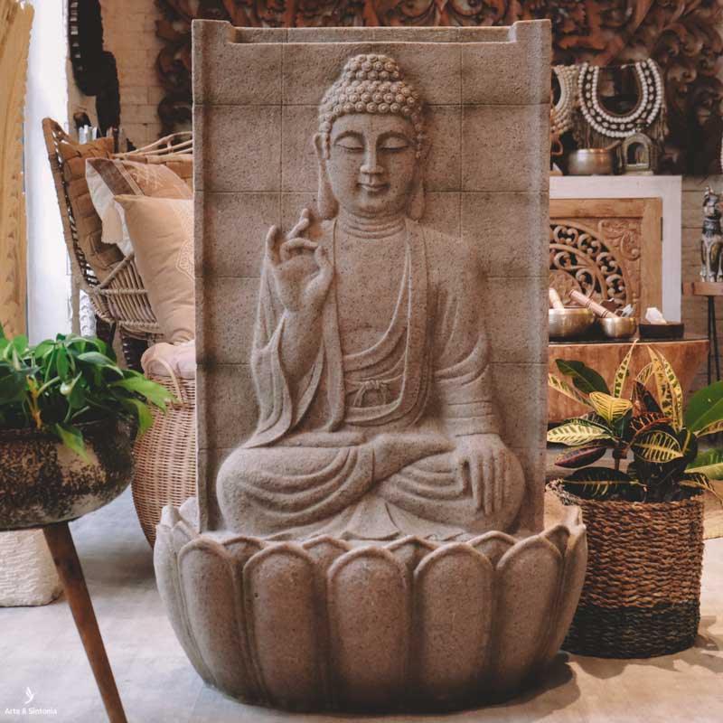 fonte decorativa painel po de pedra resina buda artes budistas feng shui budismo home decor buddha china buddhism artesintonia 2