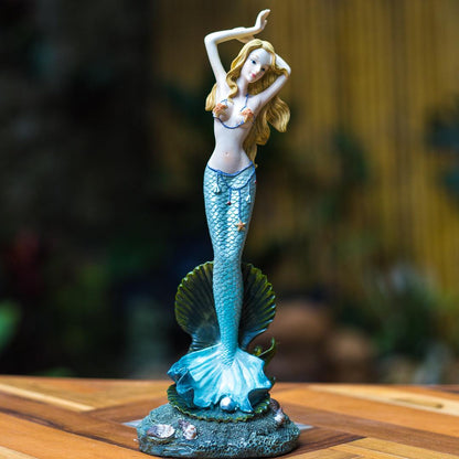 shell arte resina balinese art veronese design resin art mermaid azul concha 
