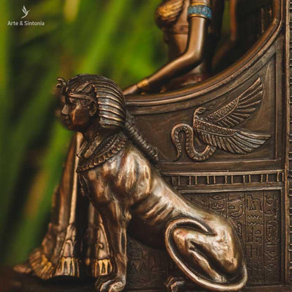 egyptian-goddess-war-deuses-egipcios-deusa-guerra-sekmet-escultura-bronze-veronese-design-china