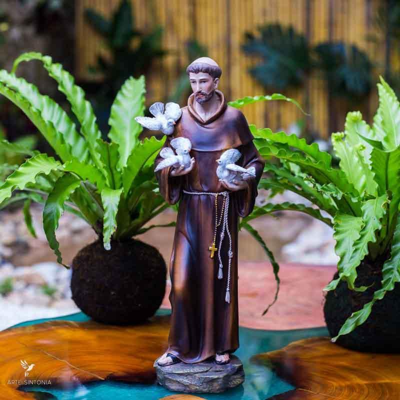 Escultura São Francisco | Resina - Arte &amp; Sintonia divindades, divindades all, escultura, outras divindades