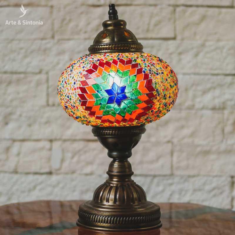 abajur turco rosa mosaico decorativo lamp luminaria turquia turkish artesintonia 1