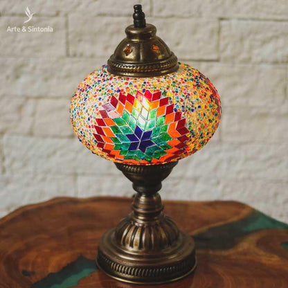 abajur turco rosa mosaico decorativo lamp luminaria turquia turkish artesintonia 4