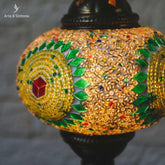 abajur lamp blue antik artesintonia mosaico colorido artesanato handmade turquia turkish turco luminaria 6