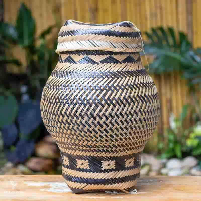 organizing basket cesto tampa organizador fibra natural aruma colorido arte baniwa cestaria indigena