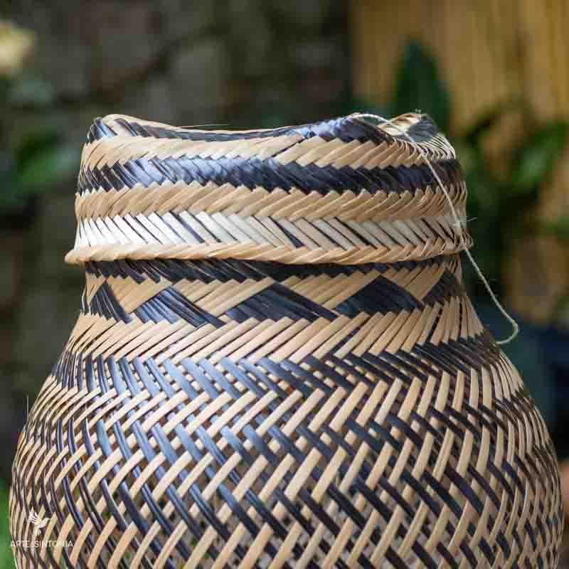 basketry cesto tampa organizador fibra natural aruma colorido arte baniwa cestaria indigena