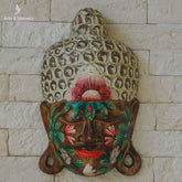 mask wood carving bali buddha handmade handycraft blue tattoo buda madeira artesintonia decoration 1