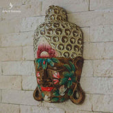 mask wood carving bali buddha handmade handycraft blue tattoo buda madeira artesintonia decoration 2