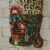 mask wood carving bali buddha handmade handycraft blue tattoo buda madeira artesintonia decoration 4