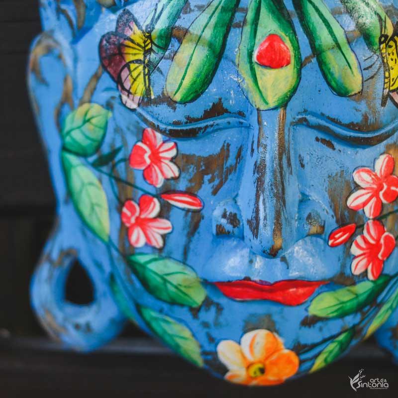 mascara blue azul tatuada tattoo pintura artistica bali decoracao paredes indonesia artesintonia 2