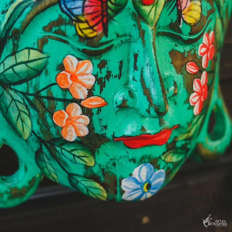 mascara verde green tatuada tattoo pintura artistica bali decoracao paredes indonesia artesintonia 2