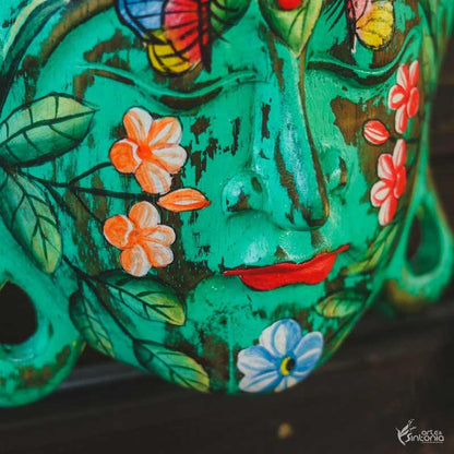 mascara verde green tatuada tattoo pintura artistica bali decoracao paredes indonesia artesintonia 2