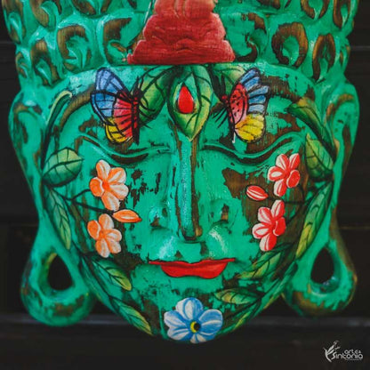 mascara verde green tatuada tattoo pintura artistica bali decoracao paredes indonesia artesintonia 7
