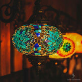 Arandela Turca Mosaico Color 35cm - Arte & Sintonia arandelas, luminarias, luminarias turcas, mosaico