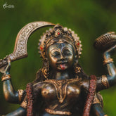 escultura decorativa resin art divindade hinduismo kali zen decor veronese design style