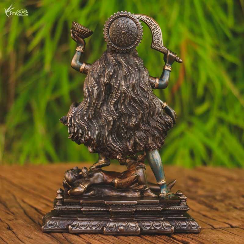 escultura resina deusa hindu kali zen home decor decoracao artes veronese design style
