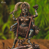 escultura decorativa resina pintura metalizada deusa kali hinduismo zen home decor veronese design style