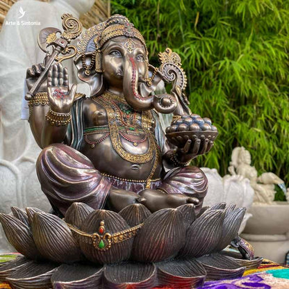 Escultura Hindu Ganesha 25cm