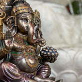 Escultura Hindu Ganesha 25cm - Arte & Sintonia Ganesh, Hindus, Resina, Veronese, Zen