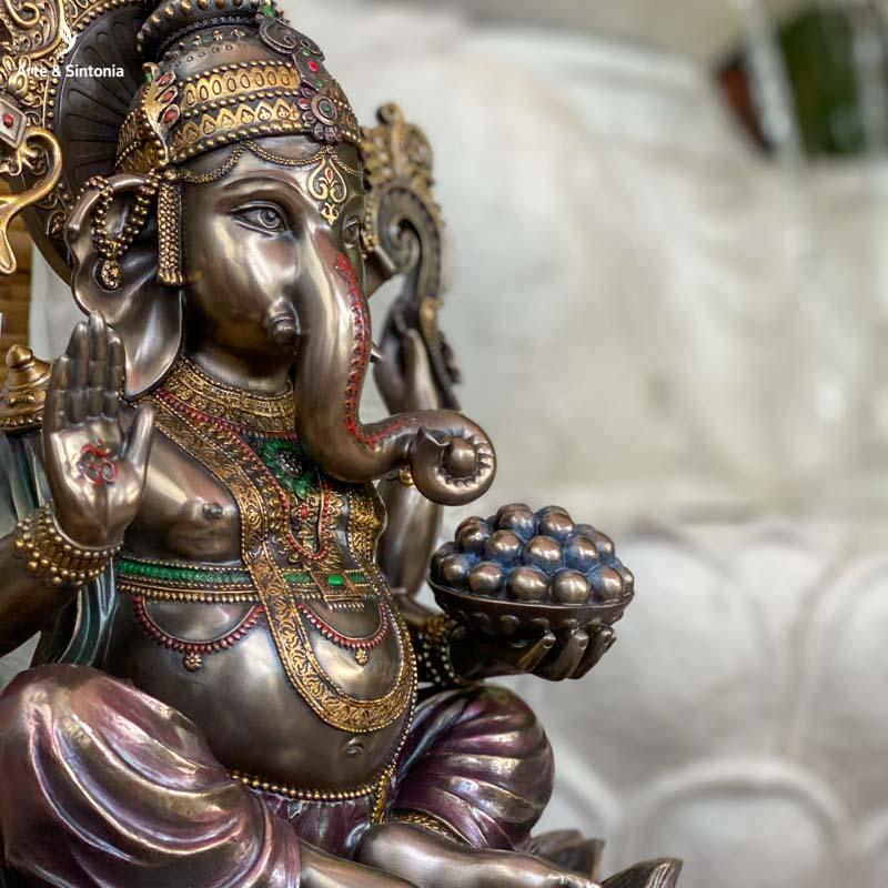 Escultura Hindu Ganesha 25cm