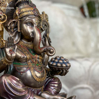 Escultura Hindu Ganesha 25cm