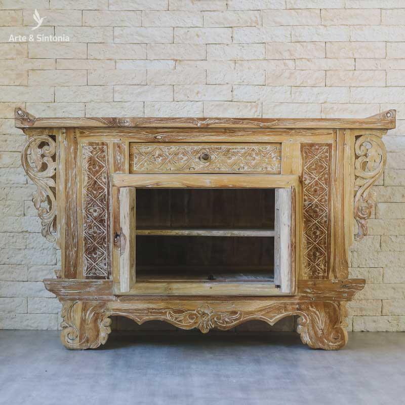 movel mobilia oriental gabinete bali madeira suar entalhada indonesia decoraca balinesa home decoration patina boho casa decoracao artesintonia 7