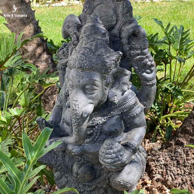 escultura para jardim ganesh em cimento bali decoracao hindu divindade garden decoration artesintonia 8