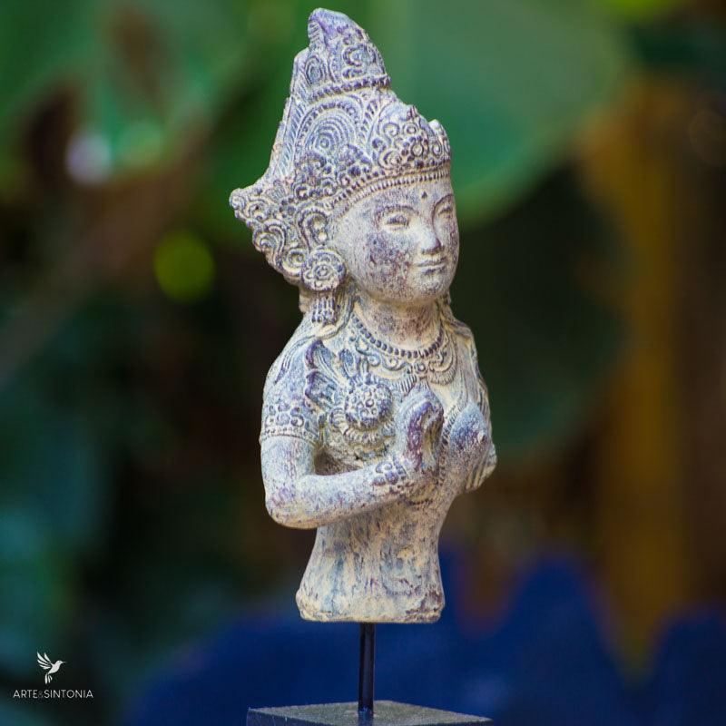 escultura divindade hindu hinduismo decoracao balinesa casting cimento objetos decorativos sita artesintonia 2