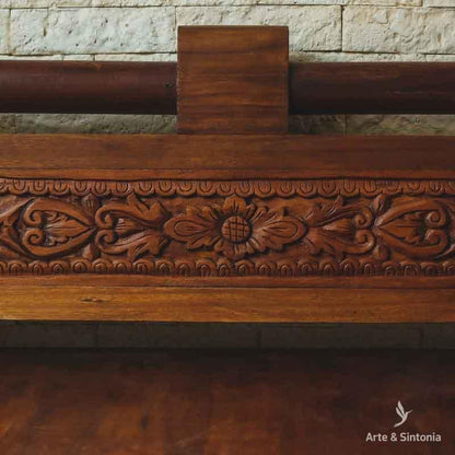 Banco Daybed Balinês Madeira 190cm - Arte &amp; Sintonia bali23, Madeira, moveis bali