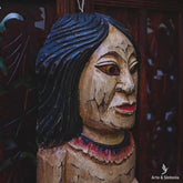 escultura madeira sereia balinesa artesanato bali indonesia artesanal bali art decor woman